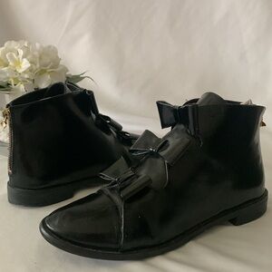 F-TROUPE Katherine Bow Leather Bootie
